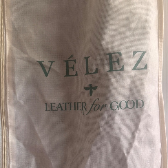 VELEZ Men's XL Black Genuine Lux Leather Bomber Jacket- Worn Once - Picture 8 of 8